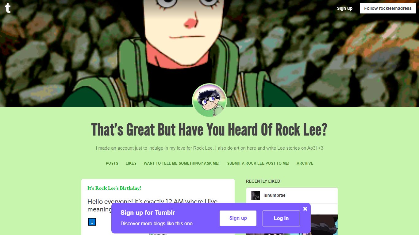 That’s Great But Have You Heard Of Rock Lee? — It’s Rock Lee’s Birthday!